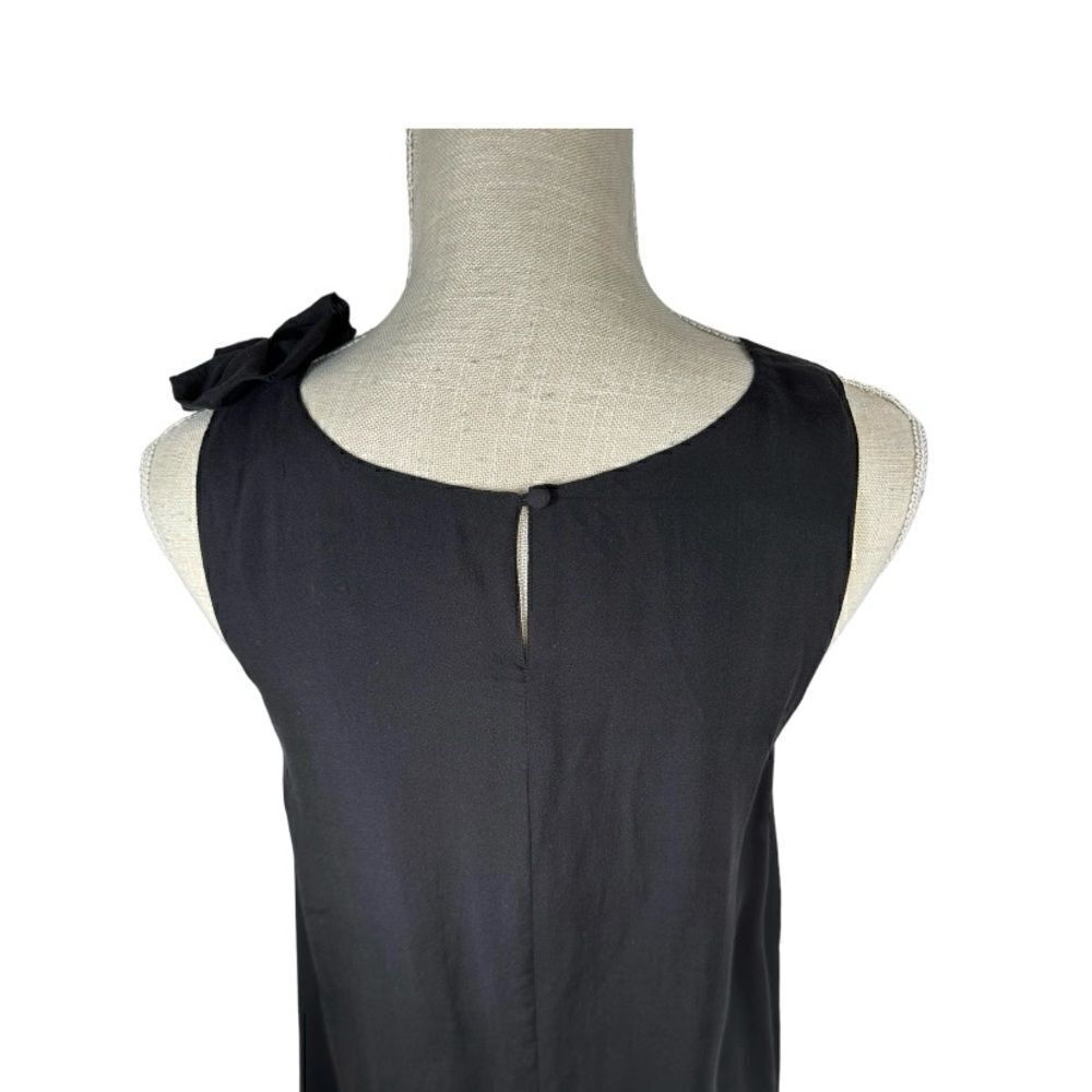 Marciano Black Ruffle Appliqué Sleeveless Bubble Mini Dress - Picture 5 of 7
